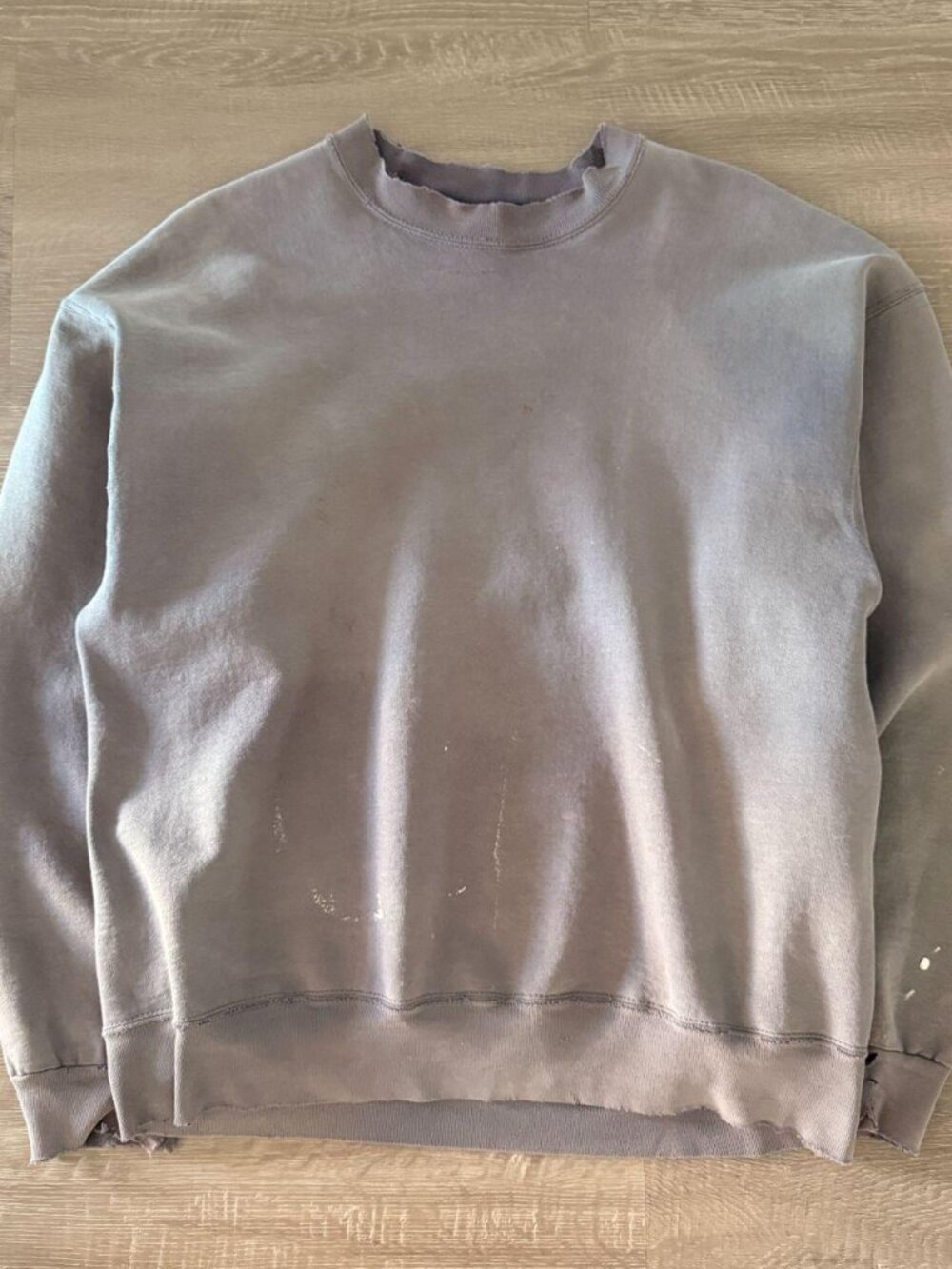 Vintage 90s Sun Faded Smoke Grey Crewneck XL